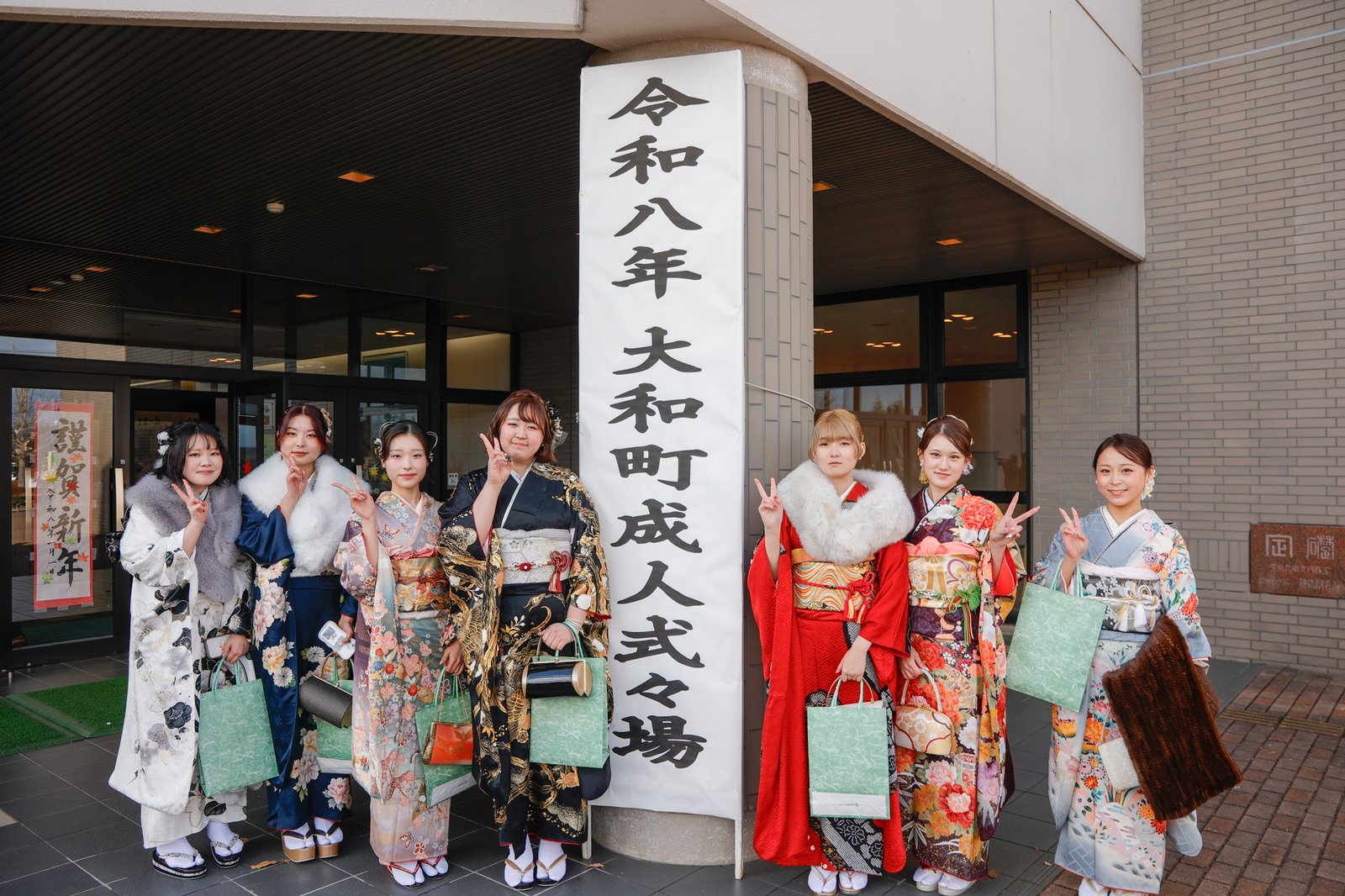 成人式会場での撮影