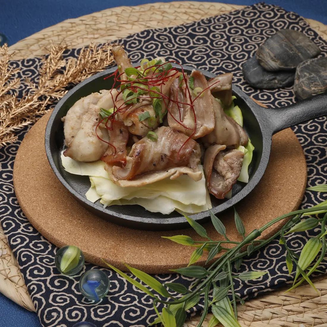 鉄板料理の撮影作品